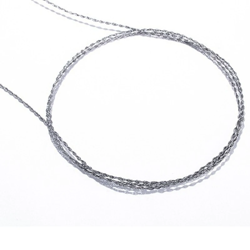 

Outdoor Hand-Drawn Rope Saw 304 Stainless Steel Wire Saw Camping Life-Saving Woodworking Super Fine Hand Saw Wire 2M