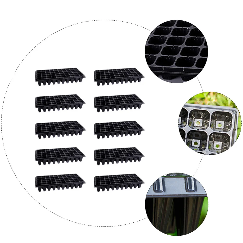 

10Pcs 50 Cell Germination Starter Trays Garden Planting Trays