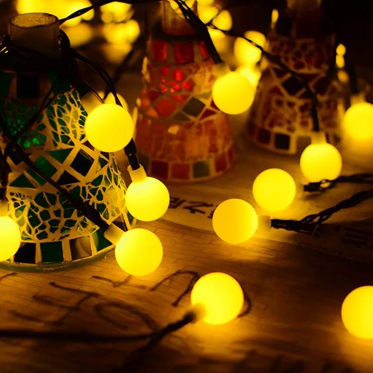 10M 20M 30M 50M 220V LED String Lights Waterproof Outdoor Multicolor Ball Christmas Holiday Wedding party outdoor decoration |