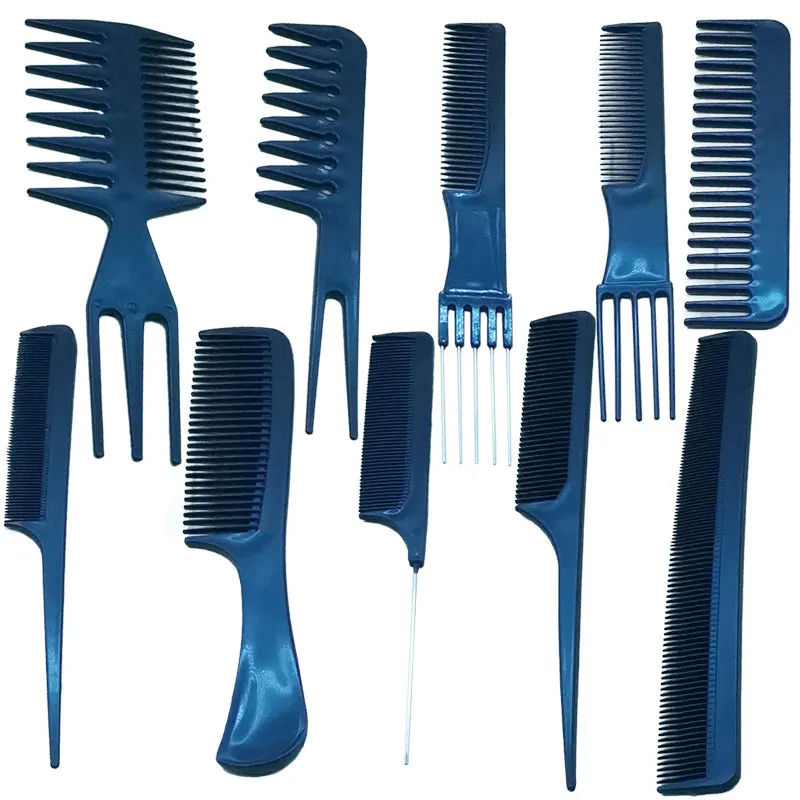

10PCS Hair Stylists Professional Styling Comb Set Variety Pack Great for All Hair Types & Styles Tools Brush Accessories