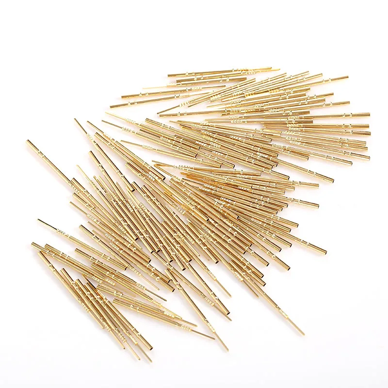 

100pcs Spring Test Probe R100-4VW Length 38.3mm Brass Nickel Plated Test Probe Instrument Test of Circuit Boards