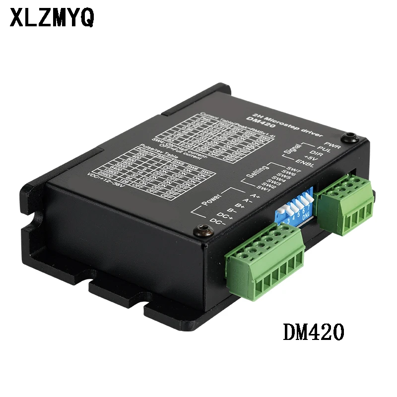 

DM420 DSP stepper motor driver 2A 128 Onderverdeling 12-36VDC 0.2-2A CNC Engraving Markering Machine 42/35/28 2-Fase DM420