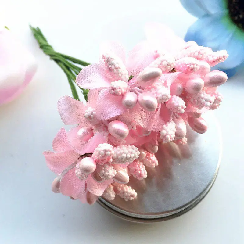 WedFavor 120 шт. мини цветочные тычинки искусственные фрукты Пип ягоды бутон для