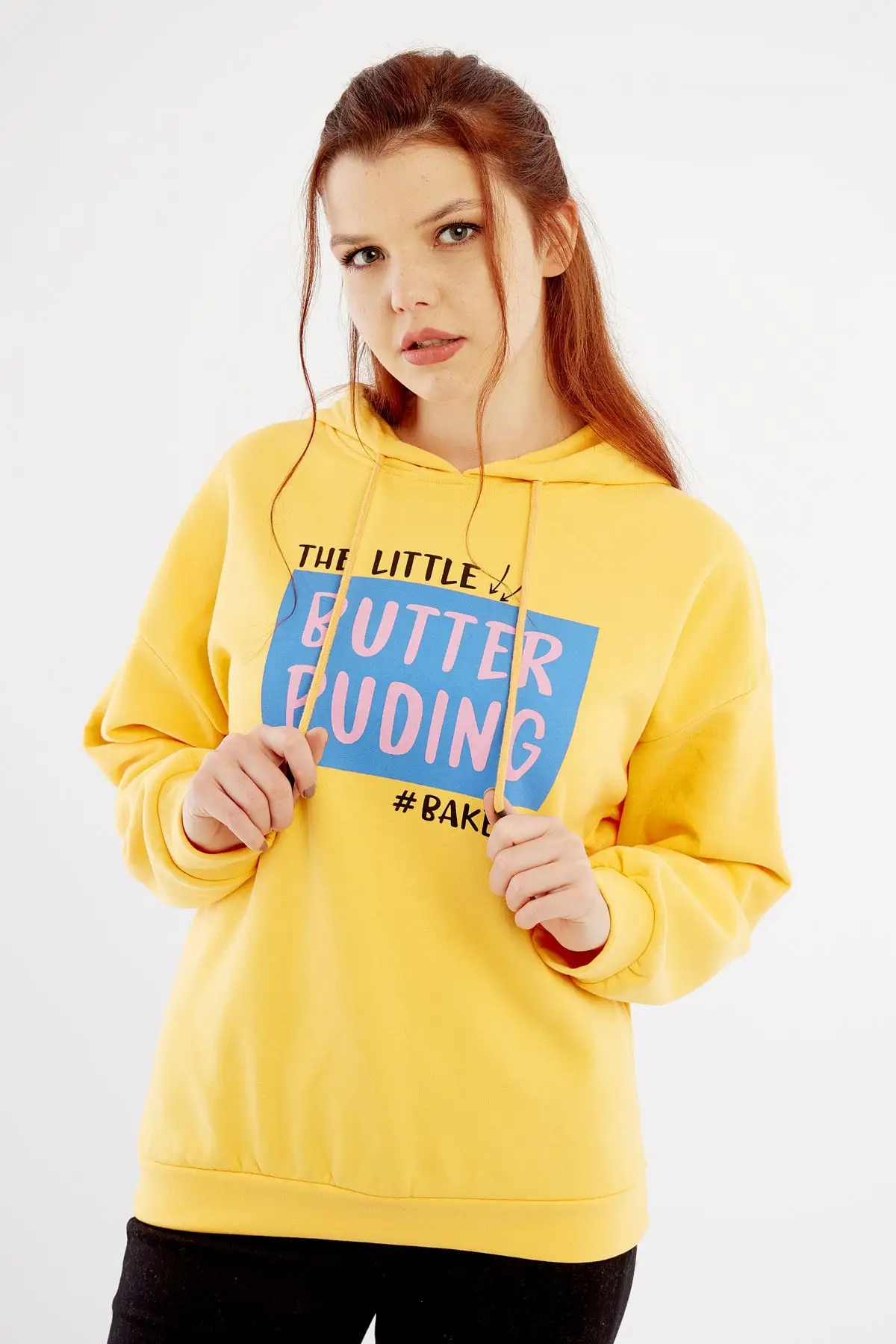 

Women Mustard Butter Pudding Written Sweatshirt