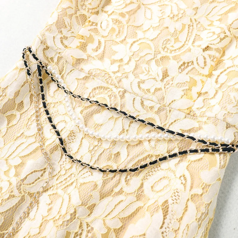 Роскошное женское кружевное платье с цветочной аппликацией элегантные