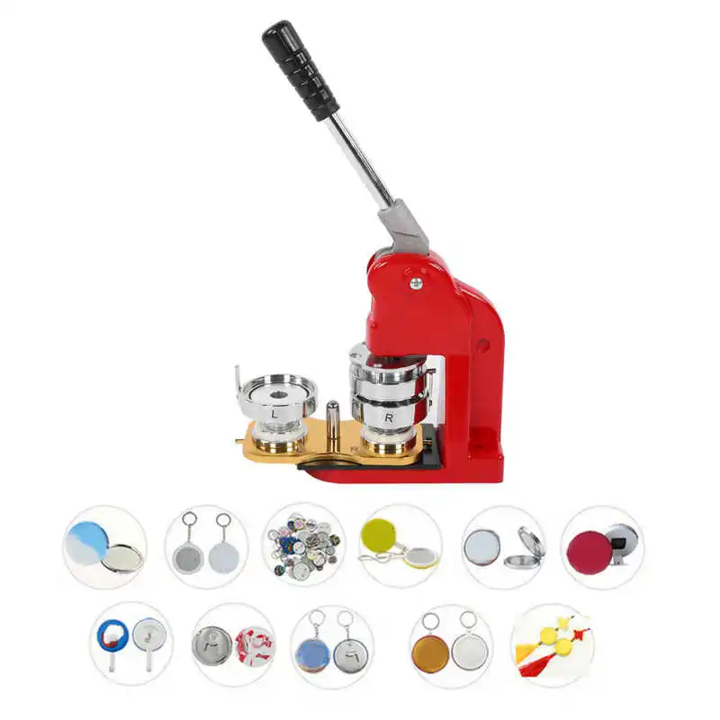 

Button Maker Machine DIY Round Pin 58mm Badge Press Kit with 500 Button Parts Supplies DIY Tools