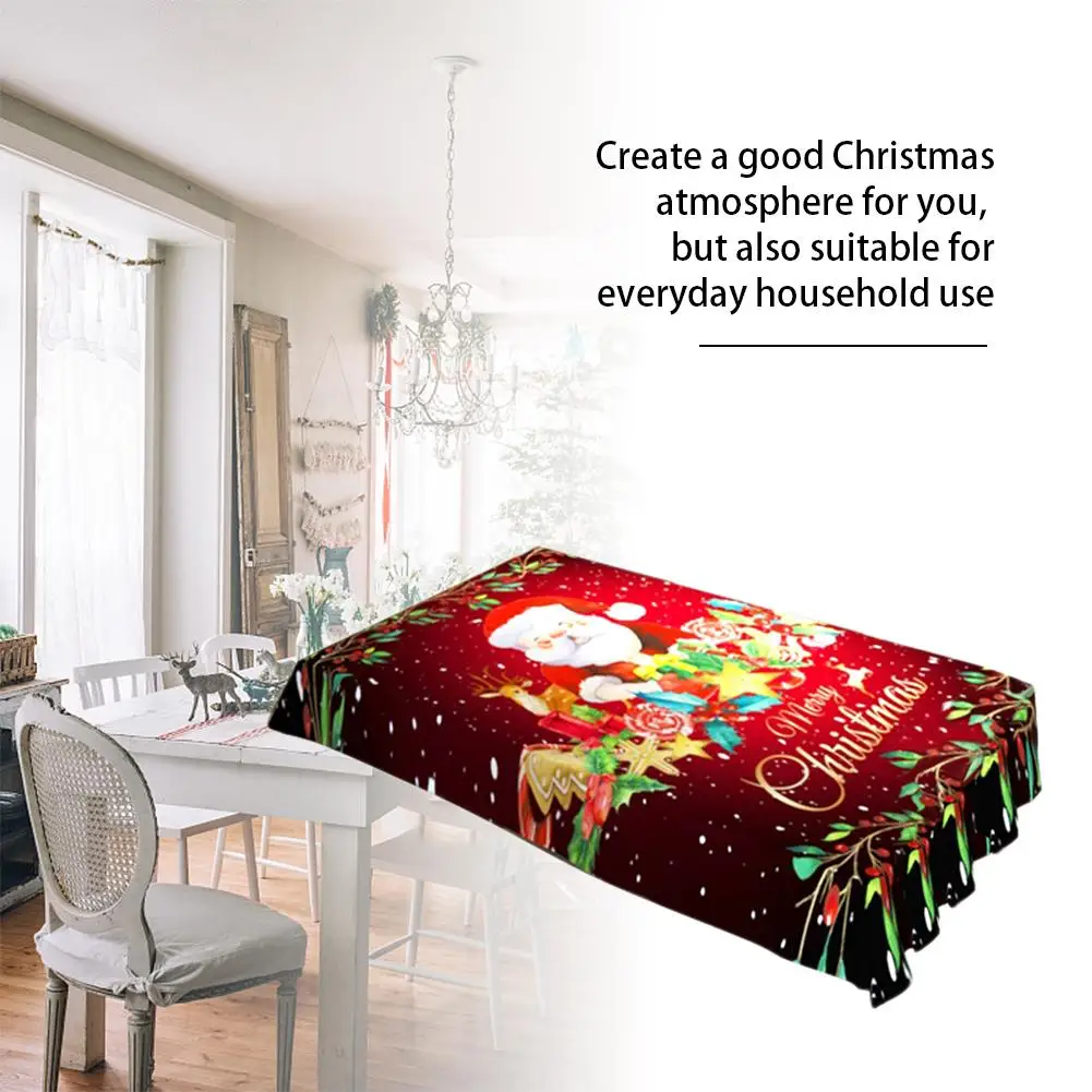 Рождественская скатерть с цифровой печатью набор для стола прямоугольная