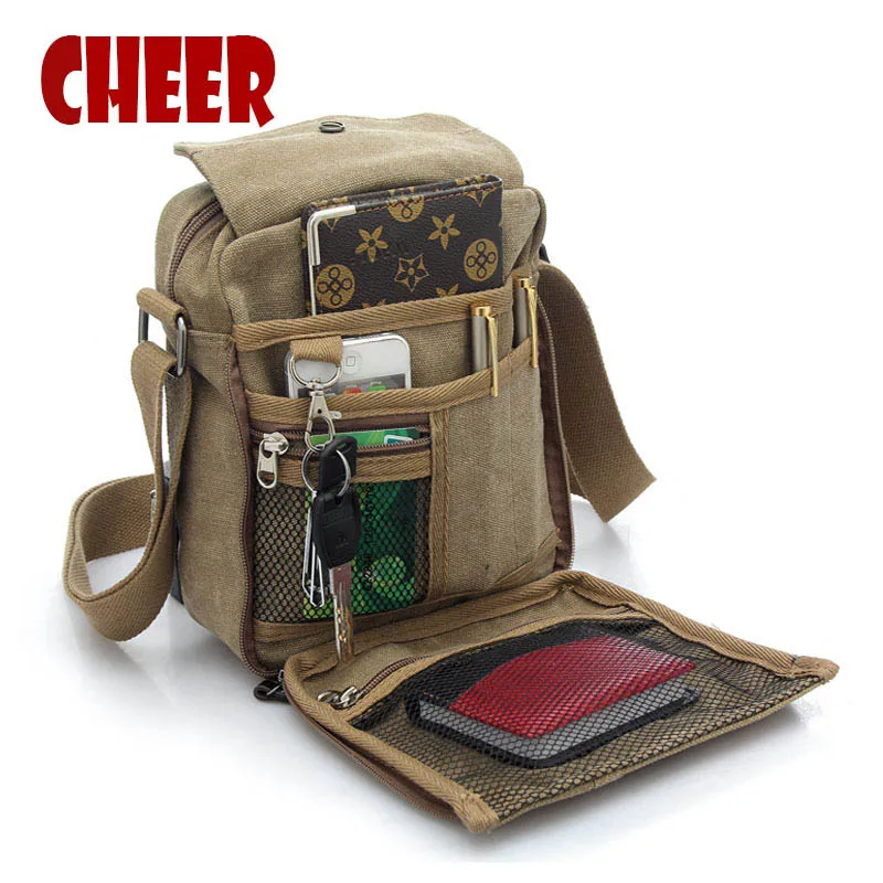 Новая сумка через плечо мужская Холщовая Сумка Повседневная сумка-мессенджер