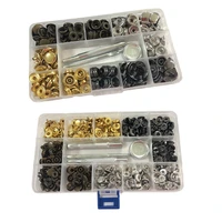 60100 sets leather snap buttons fasterners kit with 4 setting repair tools metal press studs for clothes jacket jeans