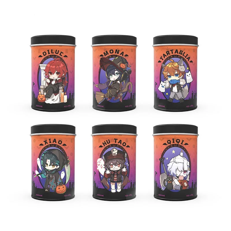 

Официальная коробка для хранения конфет серии Q для Хэллоуина Genshin Impact