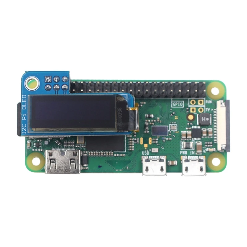 

C5AE для PiOLED I2C 0,91 дюймов OLED 128X32 SSD1306 синий экран модуль дисплея для RPI Raspberry Pi 1, B +, Pi 2, Pi 3 Pi Zero