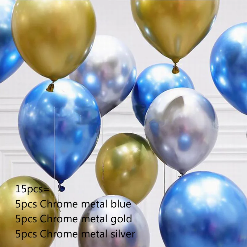 15pcs suit 8 18 шт. белые и золотые конфетти для воздушного шара шары 13 шт. металлические золотые розовые шары для декорации на свадьбу, вечеринку, день рождения - Цвет: 15pcs suit 8