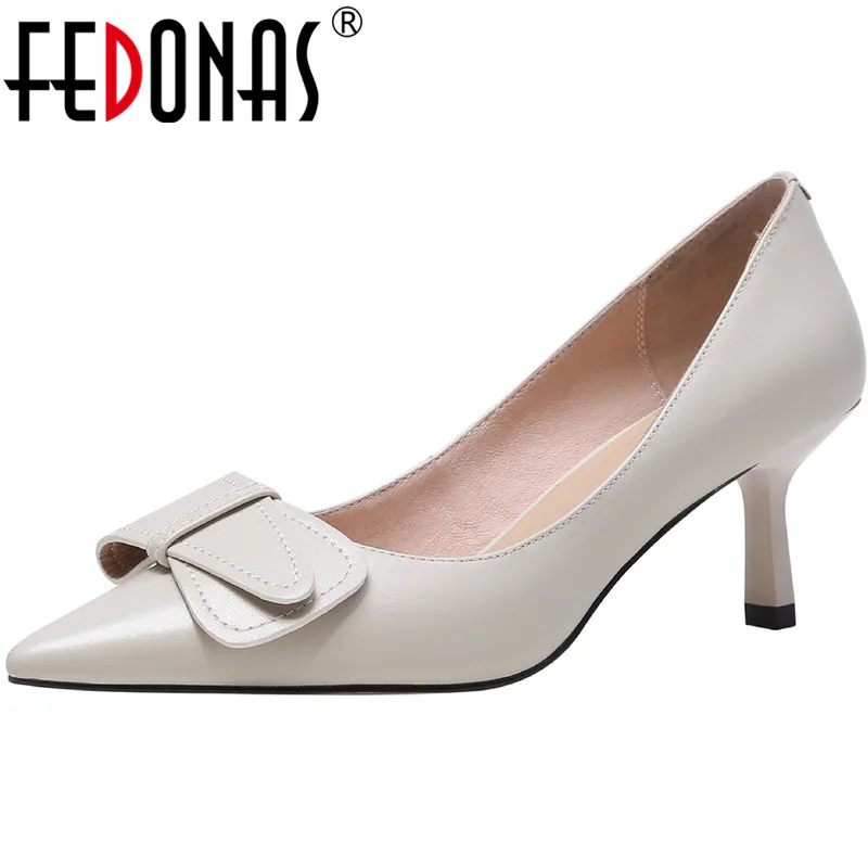 

FEDONAS/Элегантные женские туфли из натуральной кожи; Коллекция 2021 года; Босоножки с острым носком; Туфли-лодочки на высоком каблуке; Женские не...