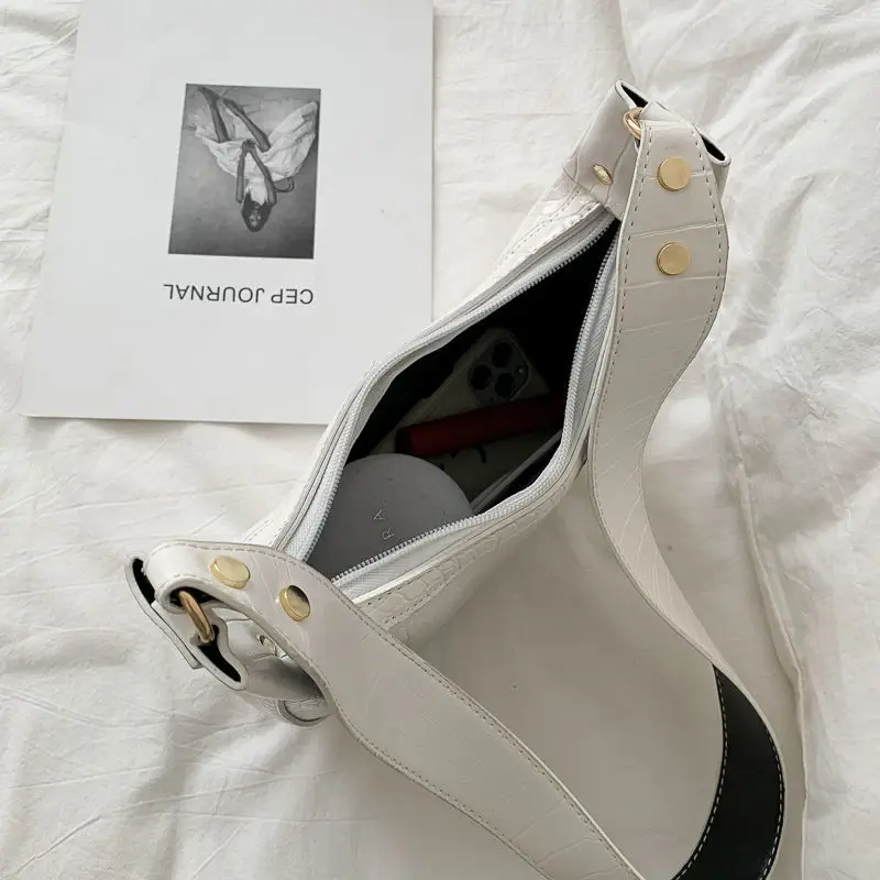 

Vintage PU Leather Women Underarm Bags Fashion Solid Color Female Baguette Purse Handbags Ladies Small Shoulder Crossbody Bags