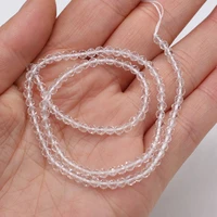 fine natural stone beads small faceted white crystal beads for jewelry making women necklace bracelet accessories