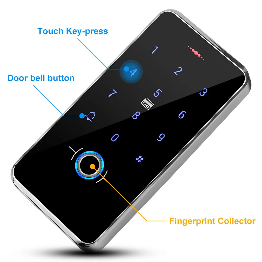 fingerprint door access control system kit ip68 waterproof outdoor rfid access control keypad electric magnetic strike lock free global shipping