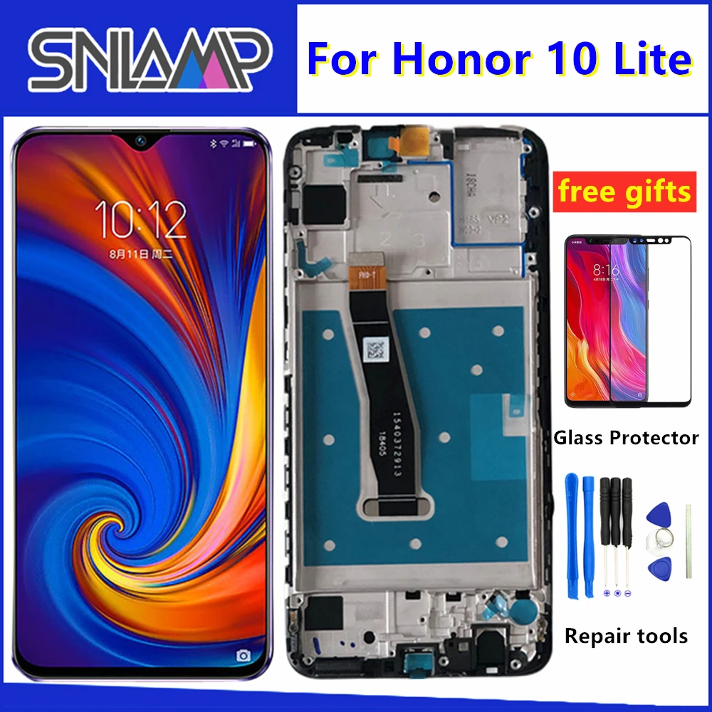 Оригинальный дисплей для huawei Honor 10 Lite ЖК сенсорный экран дигитайзер с рамкой