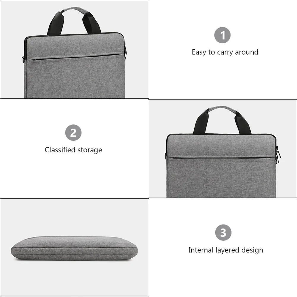 

15.6 inch Notebook Handbag Laptop Protective Pouch with Shoulder Strap