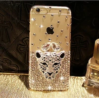 luxury hot tiger leopard head crystal diamond glitter bling cases for samsung s6 s7 s8 s9 s10 s20 plus note 5 8 9 10 20 plus