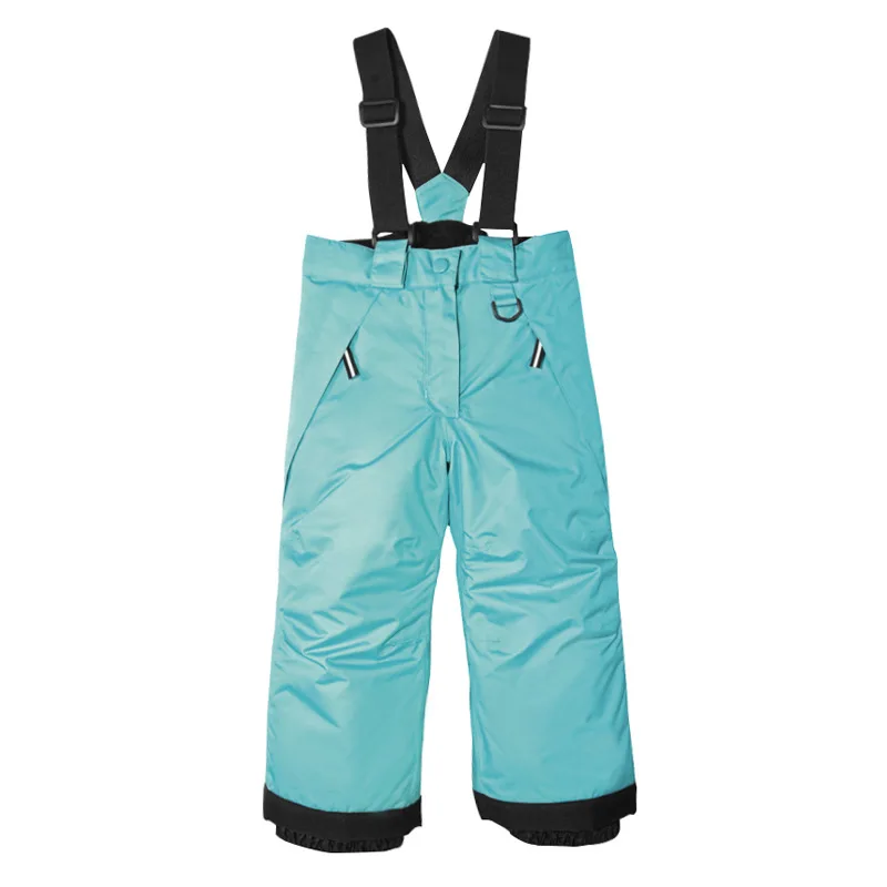 Sky Blue B Dollplus/ детские зимние лыжные штаны; уличные теплые брюки для сноубординга; водонепроницаемые дышащие зимние лыжные штаны для девочек и мальчиков - Цвет: Sky Blue B