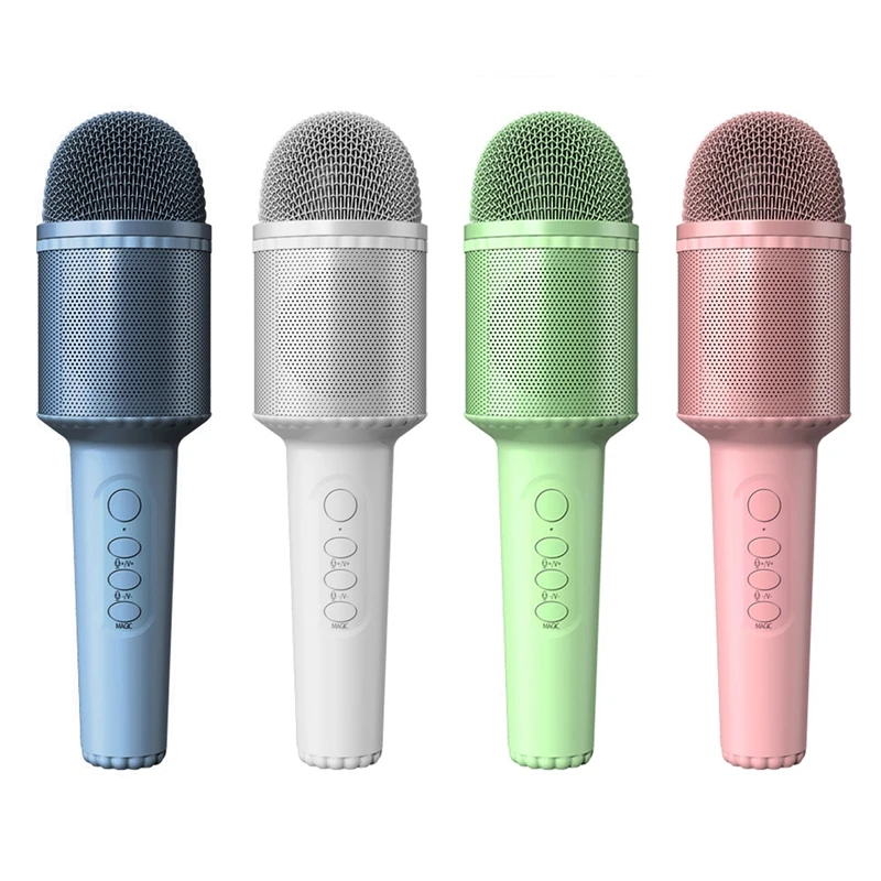 

Wireless Microphone Handheld Noise Reduction Microphone Built-in Sound Card with Monitor Headphone Jack