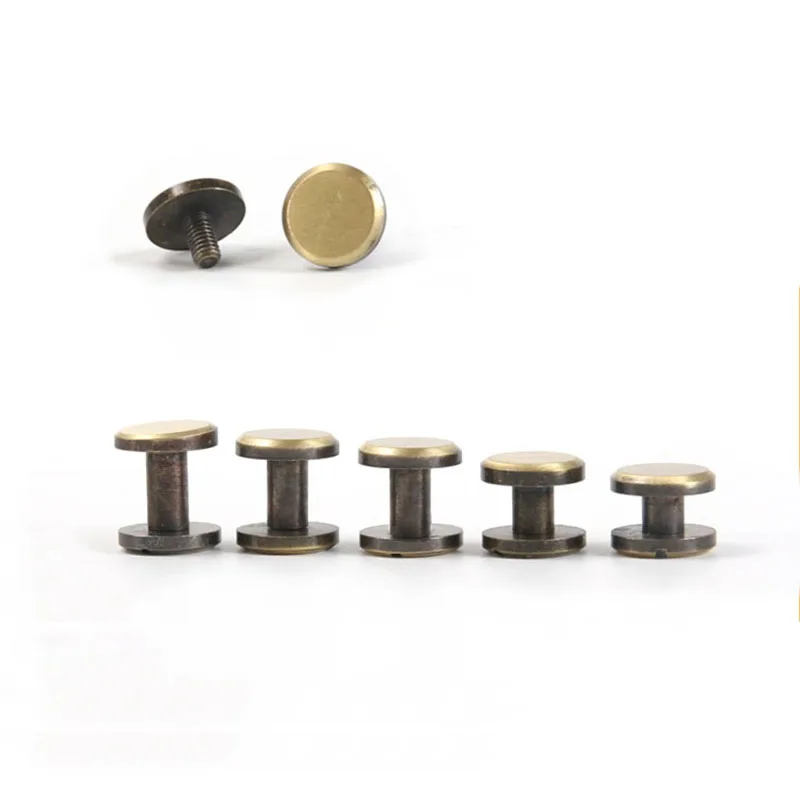 1 шт. Бронзовый Чикаго на плоской подошве Стиль комплект винтов из латуни