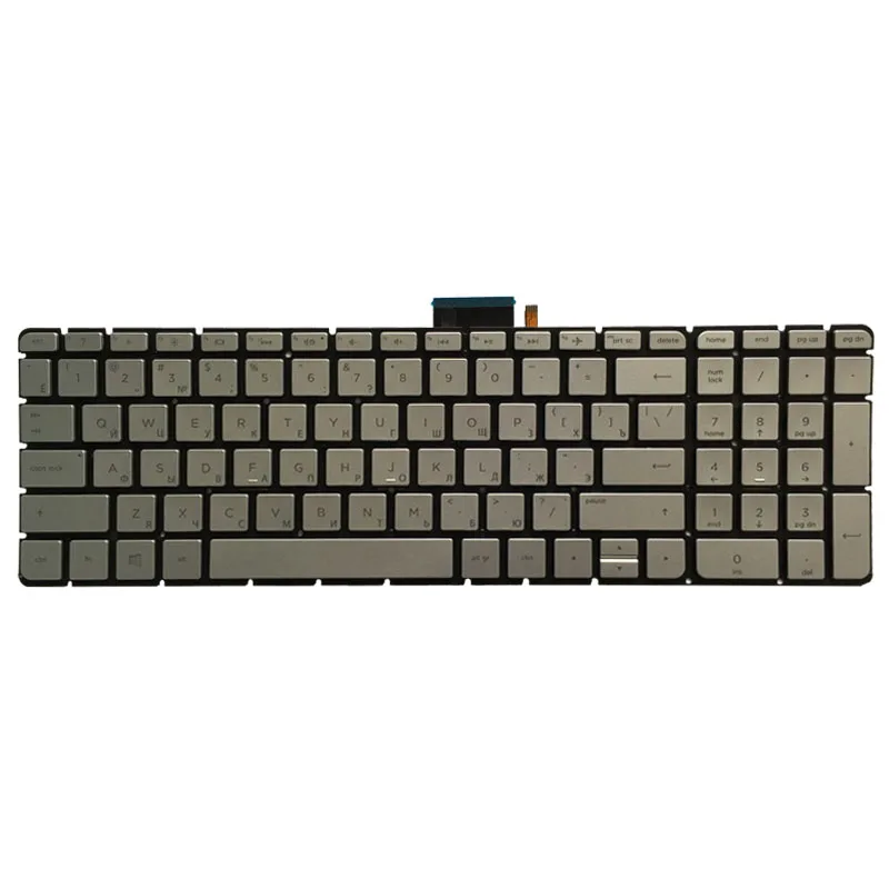 Русская клавиатура для ноутбука HP Pavilion 15 ab AK ab000 ab100 ab200 15z серебристая с подсветкой