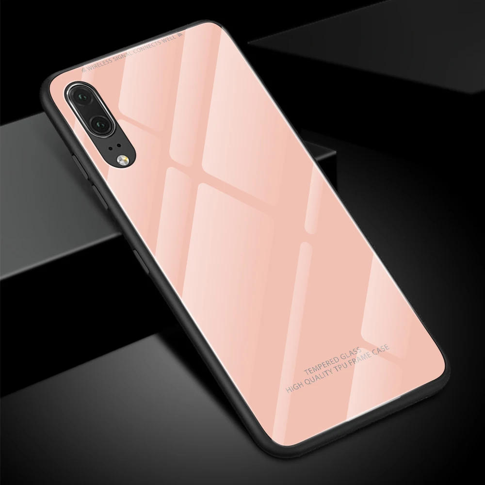 Глянцевый стеклянный чехол для телефона huawei P30 Lite P20 Lite P30 P20 Pro ударопрочный чехол из закаленного стекла - Цвет: 04