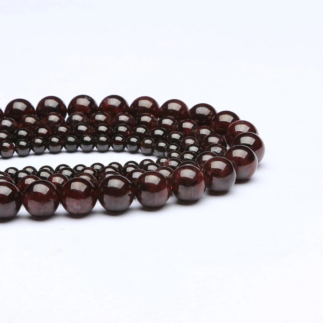 Натуральный гранат 2-14 мм круглые бусины из драгоценного камня для изготовления