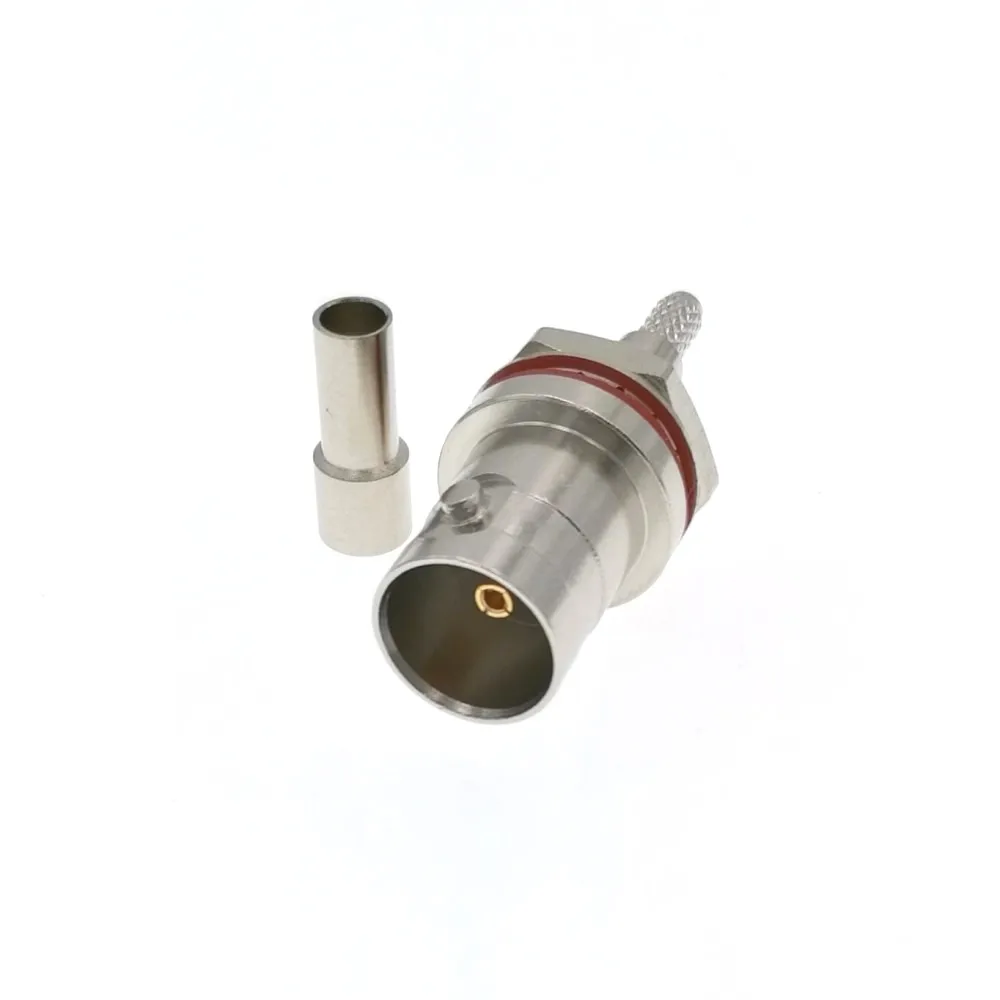 BNC разъем женский переборка уплотнительное кольцо обжимной RG179 RG316 RG174 кабель RF разъем 75 Ом
