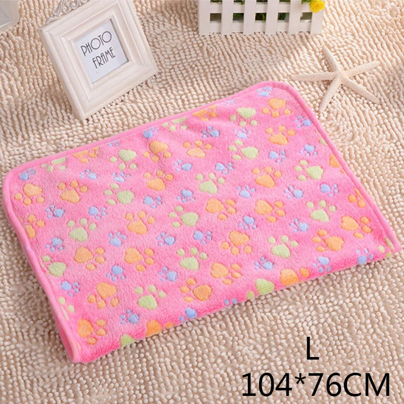 

Cute Dog Bed Mats Soft Flannel Warm Pet Blanket Sleeping Beds Cover Mat