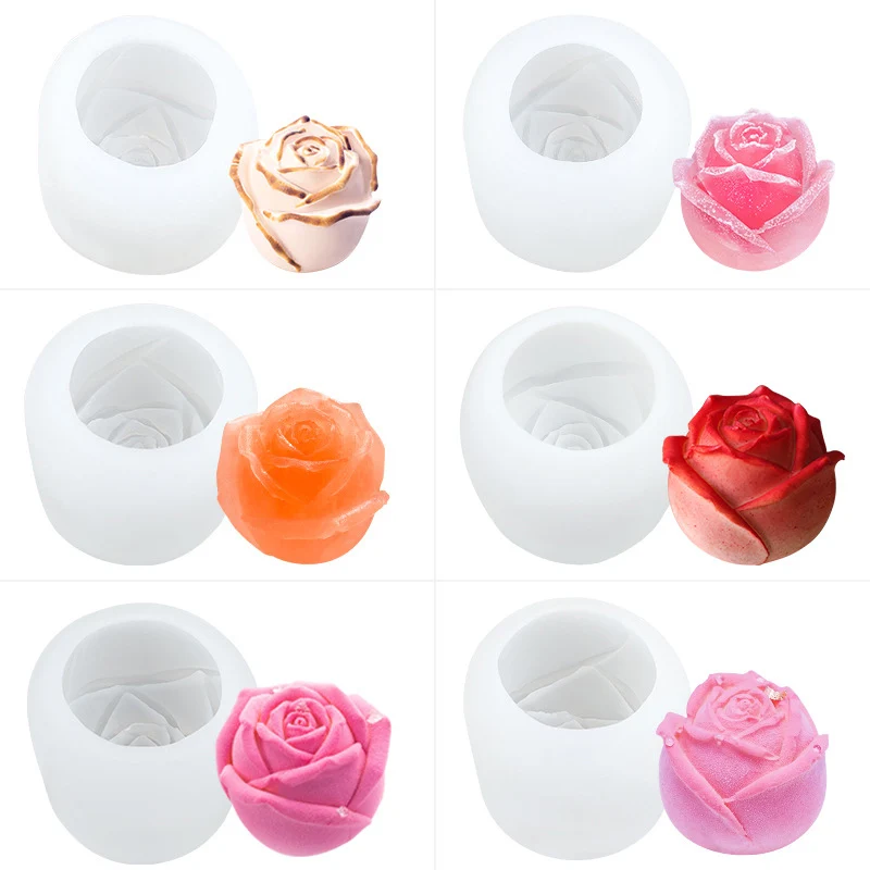 Роза Форма 3D Мороженое Желе кубики производитель пресс форм вечерние