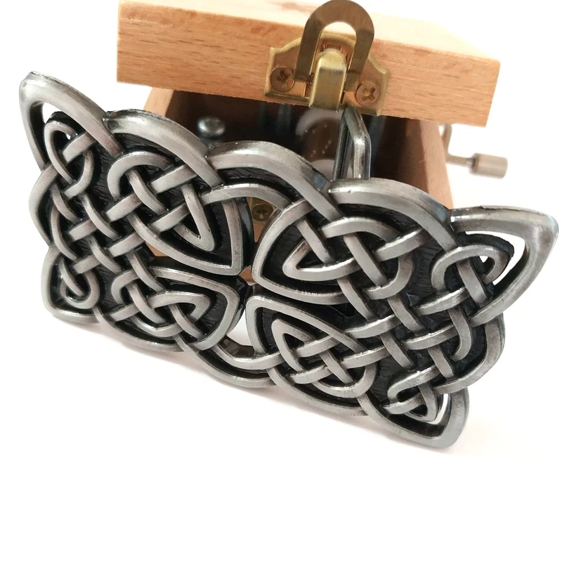 Классическая мужская металлическая пряжка с узлом в западном стиле модные