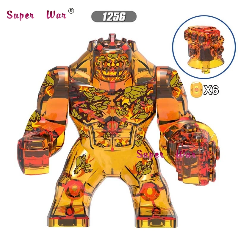 XH1256 Одиночные Marvel Мстители Человек-паук Hellfire Elementals Zephyr Hydron Sandman Большие размеры Халк танос Железный человек строительные блоки детские игрушки - Цвет: XH1256