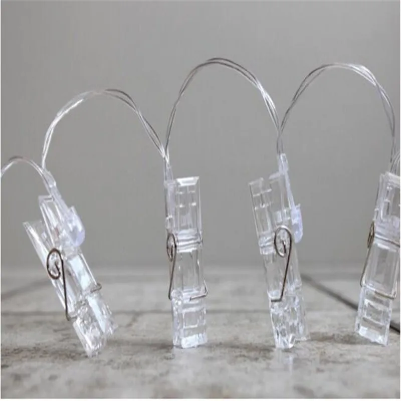 

10/20 LED Photo Clip Battery Powered Garland Fairy Light Wedding Decoration Baby Shower Party Decoration Garland Party Suupplies