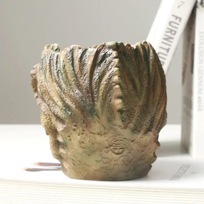 Смоляные горшки для цветов декоративные в форме головы динозавра настольные