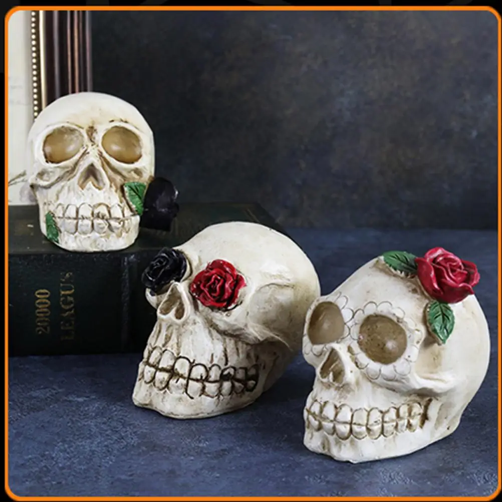 Светодиодный ночсветильник в виде головы скелета человека статуя демона лампа