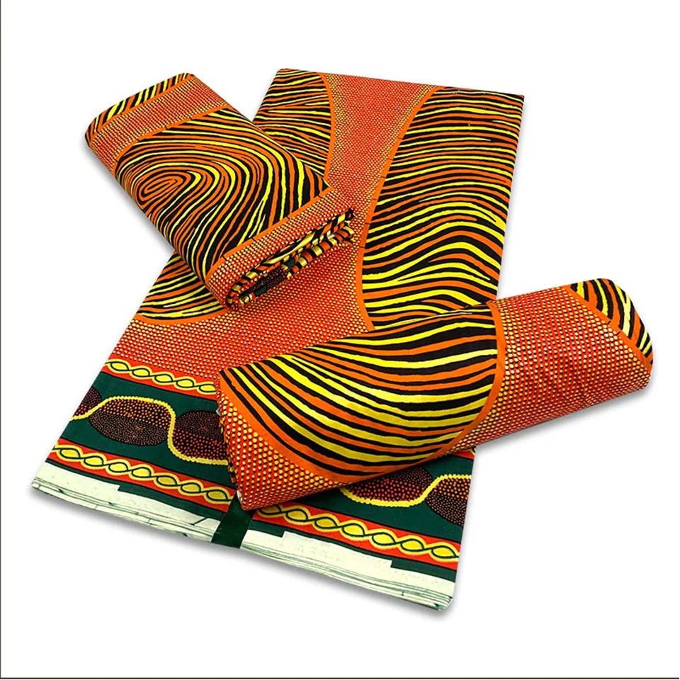 

Горячая Распродажа бронзовая анкарская ткань африканский восковой принт Золотой печати хлопчатобумажная ткань Гана нигерийский батик вос...