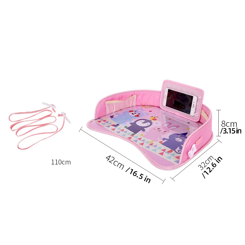 

Car Table Kids Waterproof Table Car Seat Tray Storage Kids Toys Baby Fence Children Dining Drink Table In-car Accessories