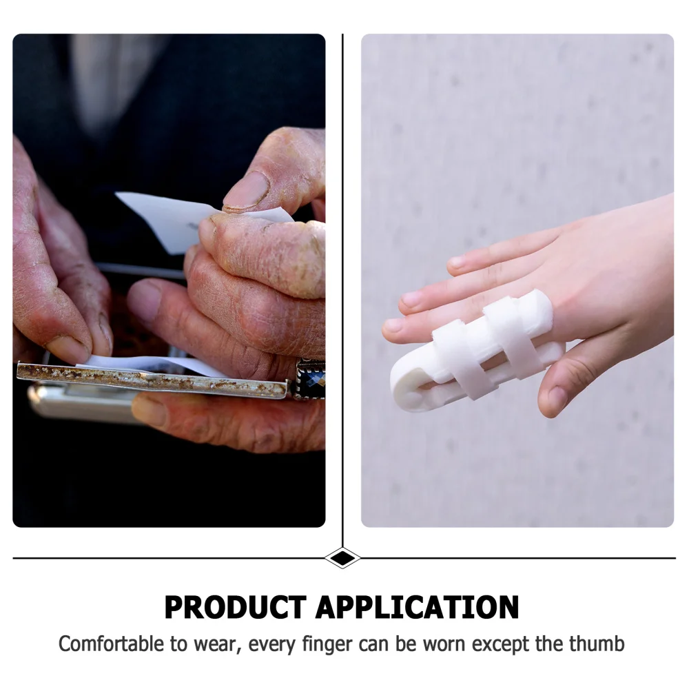 

1Pc Finger Splint Breathable Finger Brace Practical Finger Corrector (Black)