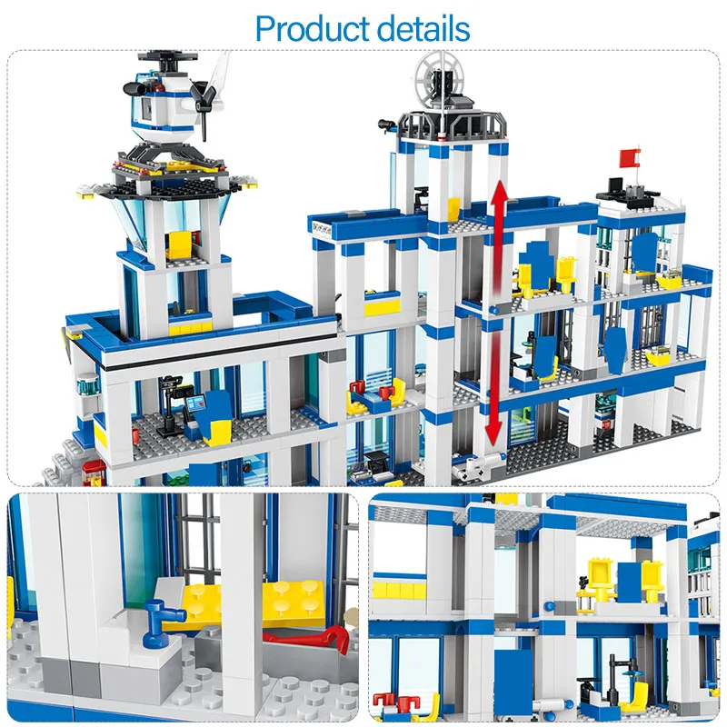 1397 шт. строительные блоки для городских полицейских участков спецназ военная