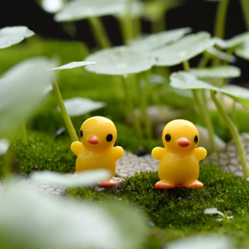 

1 Piece Cute Smal Yellow Duck Quacker Farm Model Small Statue Mini Figurine Crafts Ornament Miniatures DIY Decor Doll