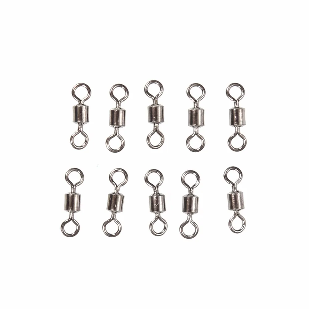 50pcs High Quality Ball Bearing Rolling Fishing Swivel Solid Rings Sea Hook Connector | Спорт и развлечения