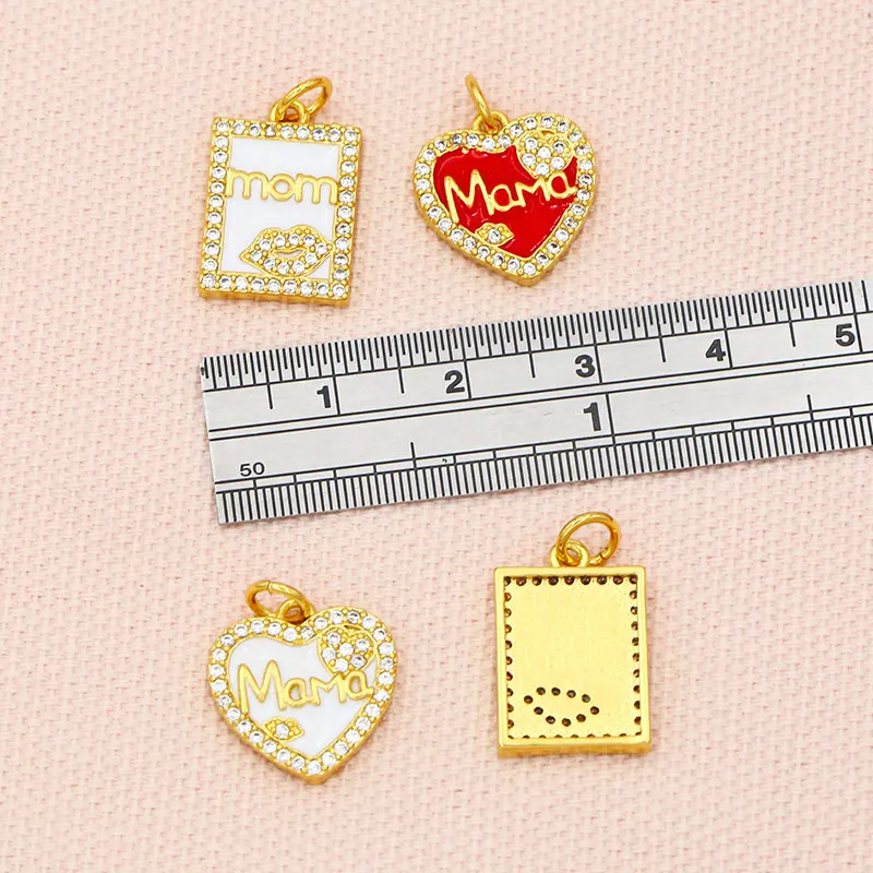 OCESRIO CZ эмаль для мамы ожерелье амулеты изготовления ювелирных изделий золотой