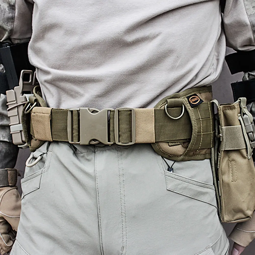 

Military Molle Waist Belt Men Tactical Outer Waist Belt Padded CS Multi-Use Equipment Airsoft Wide Belts Hunting Accessories