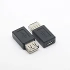 2018 Новый черный USB 2,0 Тип A Женский к Micro USB B Женский адаптер конвертер usb 2,0 к Micro usb разъем оптовая продажа