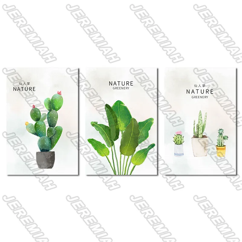 

Cactus and Green Radish Potted Poster Nordic Style Wall Art Canvas Print Painting Modern Home Decoration