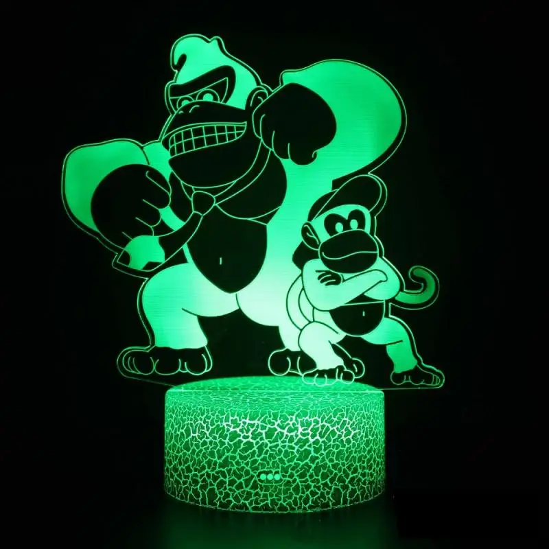 

Dropshipping 3D Print Gorilla Night Light USB ABS Base DIY Night Lamp For Wedding Christmas Gift Holiday Light Table Desk Lamp