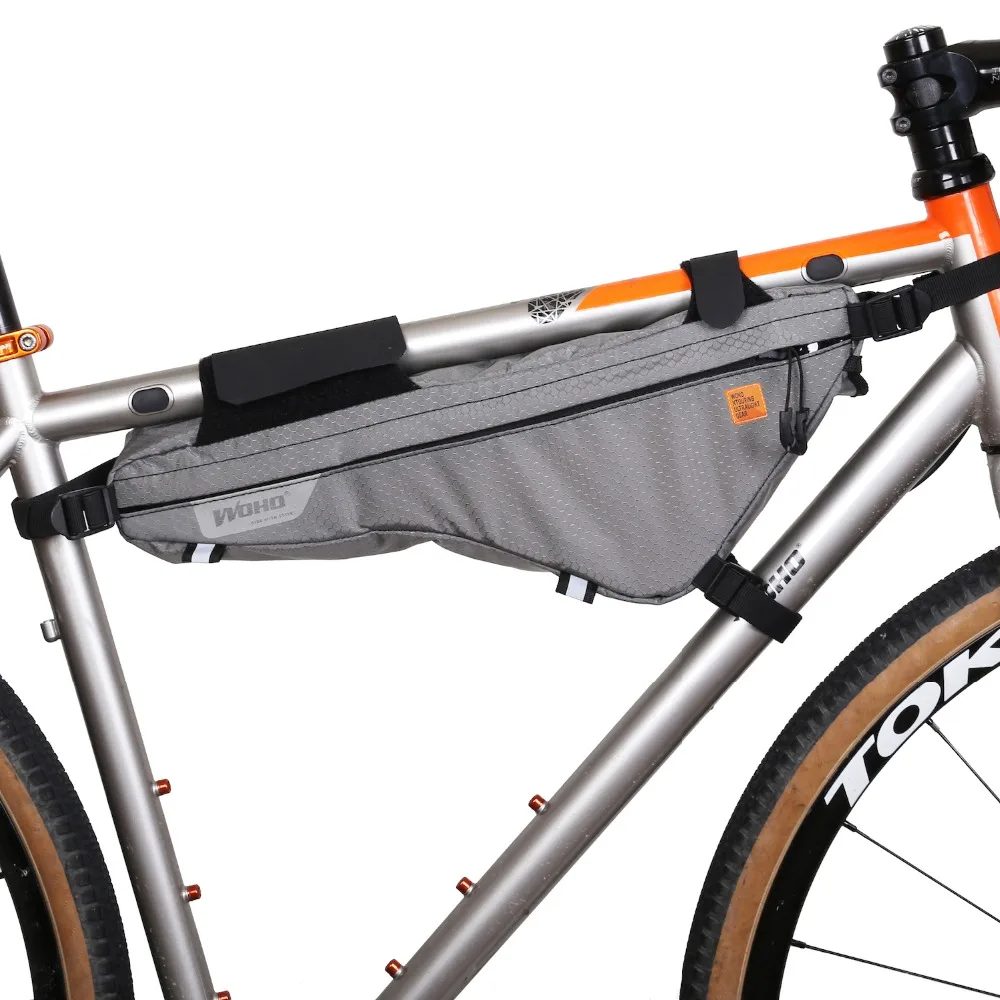 WOHO "XTOURING" BIKEPACKING Сверхлегкая Рама Сумка железный серый, велосипедные сумки для MTB дорожный