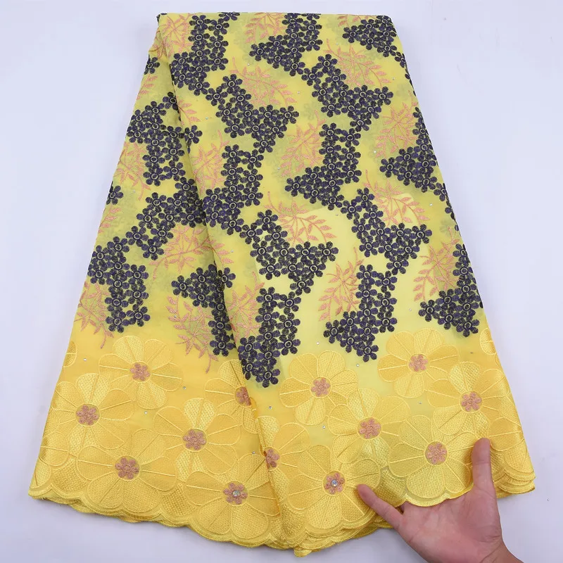 New Design African Lace fabric High Quality Nigeria Dry Cotton Coffee color Swiss Voile for Men Woman clothing | Дом и сад